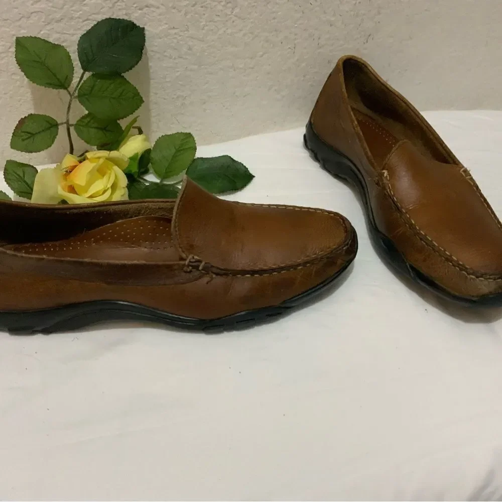 Allen Edmonds Eldorado Driving Loafers Moccasins Shoes Bison Leather Men’s 8.5 D